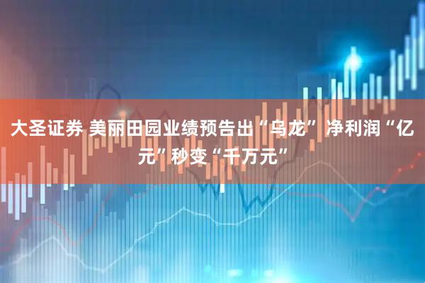 大圣证券 美丽田园业绩预告出“乌龙” 净利润“亿元”秒变“千万元”